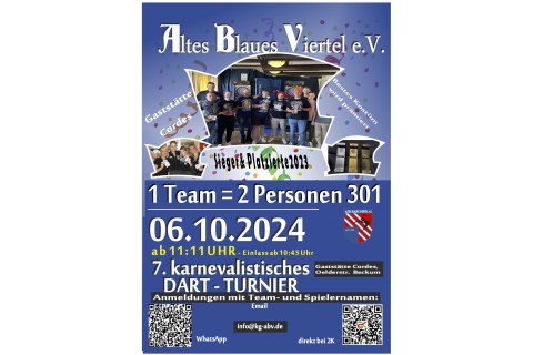 7. Karnevalistisches Dart-Turnier in Beckum