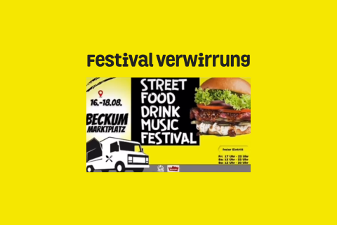 Festival-Verwirrung: Kein Street Food Drink Musik Festival in Beckum